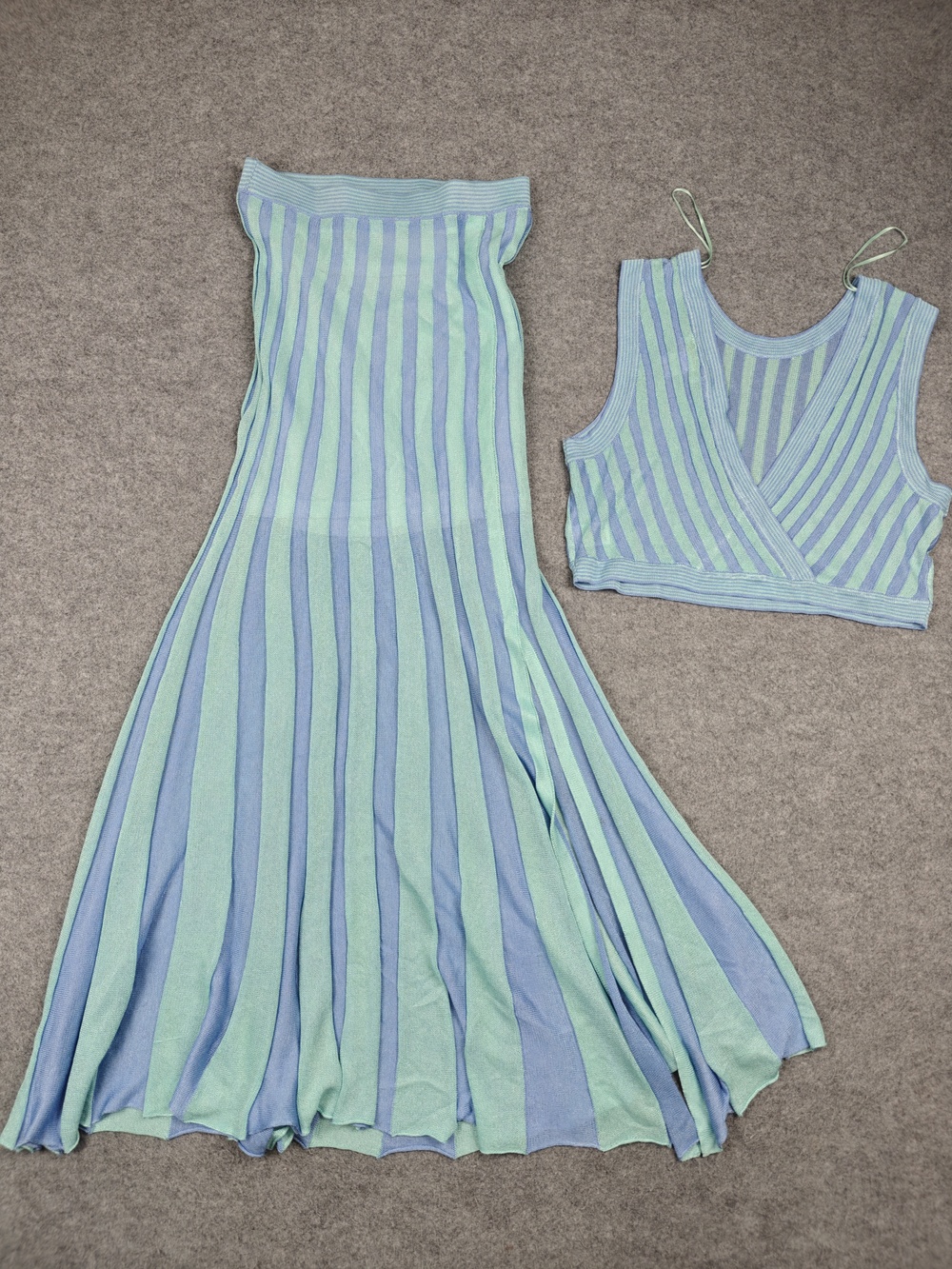 House Of Harlow 1960 Tank Skirt Set Womens XS Extra Small Multicolor Striped